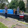 People on a canal boat