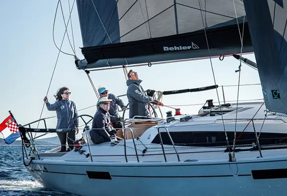 Close up of people enjoying sailing from Center of Sailing - Centar Jedrenja, Croatia