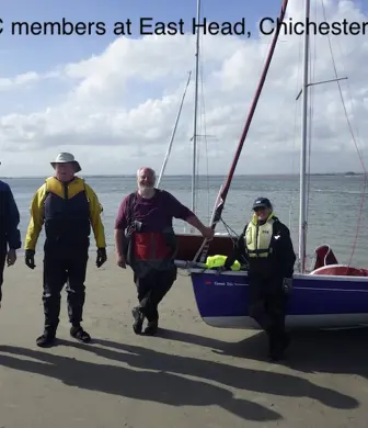 Cody Sailing Club members at East Head, Chichester Harbour