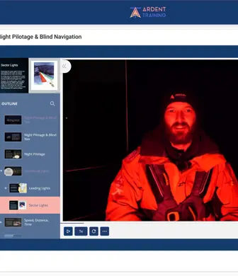 A screenshot teaching aid for Night Pilotage with Ardent Training, Argyll, Isle of Mull